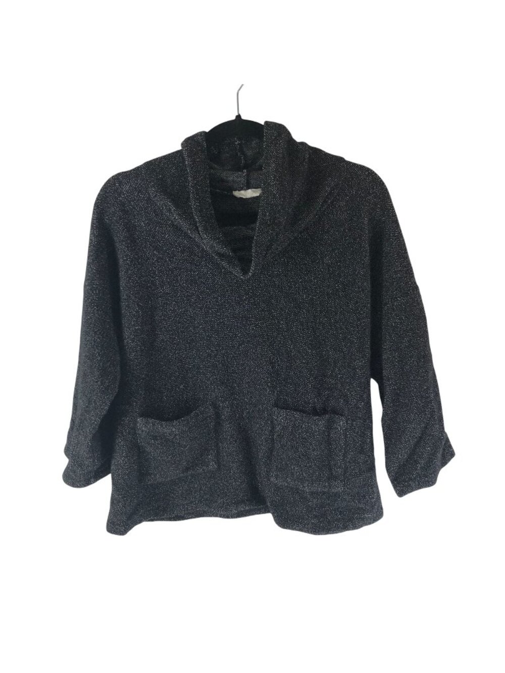 Eileen Fisher Black & White Sweater Size M Organic Cotton Wool Blend Boxy